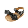 thumbnail image 1 of IROINNID Infant's First Walker Shoes Girls PU Non-slip Sole Buckle Sandals, Size 0-18M, 1 of 8