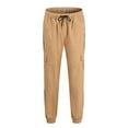 thumbnail image 1 of IROINNID Jogger Pants for Men Casual Drawstring Waist Pants Breathable Outdoor Sports Sweatpants,Khaki, 1 of 2