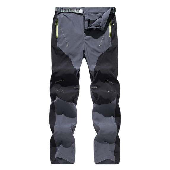 IROINNID Jogger Pants for Men Reduced Contrast Color Pants Summer Breathable Outdoor Sports Climbing Pants,Gray