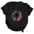 thumbnail image 1 of IROINNID July 4th Tops for Women Round Neck T-Shirt Casual Loose Tops Blouse Short Sleeve Tops America Independence Day, 1 of 6