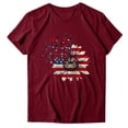 thumbnail image 1 of IROINNID July 4th Tops for Women Round Neck T-Shirt Casual Loose Tops Blouse Short Sleeve Tops July 4th, 1 of 5