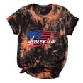thumbnail image 1 of IROINNID July 4th Tops for Women Round Neck T-Shirt Flag Short Sleeve Tops 4th Of July, 1 of 7