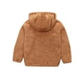 thumbnail image 1 of IROINNID Kid's Fleece Hooded Wool Coat Sweater Zipper Shearling Tops Boys Girls Casual Warm Jacket, 1 of 9