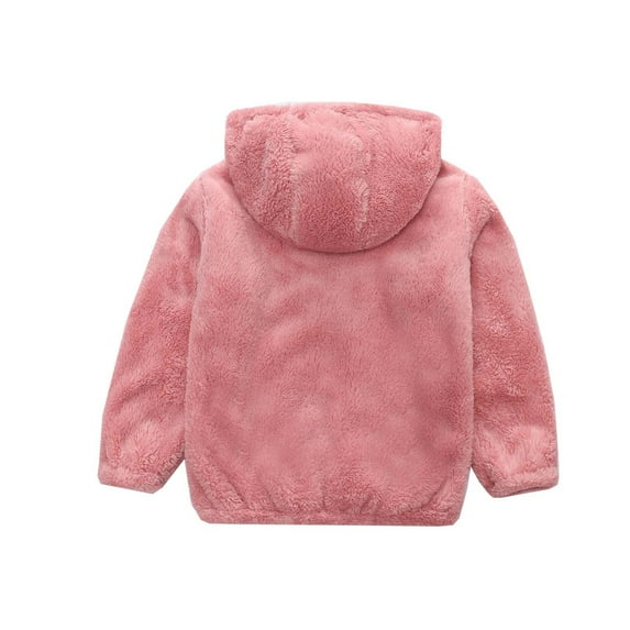 IROINNID Kid's Fleece Hooded Wool Coat Sweater Zipper Shearling Tops Boys Girls Casual Warm Jacket