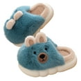 thumbnail image 1 of IROINNID Kid's Winter Slipper Cute Fuzzy Animal Boys/Girl's Plush Warm Non-Slip Indoor Slippers, Size 3-13Y, 1 of 5