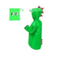 thumbnail image 1 of IROINNID Kids Cartoon Dinosaurs Waterproof Button Down Pocket Raincoat, 1 of 1