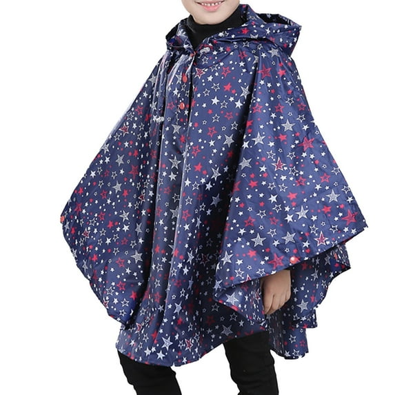 IROINNID Kids Raincoat Girls Boys Hooded Quick Dry Cape Raincoat