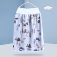 thumbnail image 1 of IROINNID Long Flare Skirt For Toddler Girls Baby Cotton Cute Cartoon Pattern Waterproof Impermeable Leak proof Diaper Pants Skirt, Blue, 1 of 3