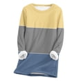 thumbnail image 1 of IROINNID Long Sleeve Shirts for Women Winter Discount Women's Large Loose Plush Top Thickened and Velvet Wool Warm Undershirt,Yellow, 1 of 4