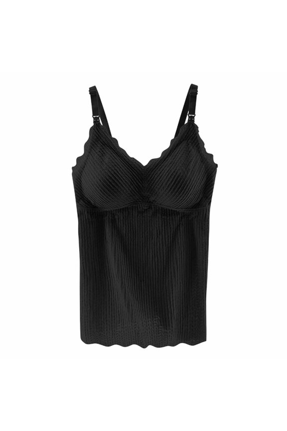 Maternity Clothes Bump Friendly Vest, Sleeveless and Round Neck Breast-feeding Modert Vests Casual Tops