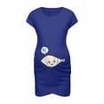 thumbnail image 1 of IROINNID Maternity Dress Bump Friendly Dress, Short Sleeve and Round Neck Short Printed Casual Pregnant Nursing Dress, 1 of 7