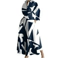 thumbnail image 1 of IROINNID Maxi Dress for Women Casual Turn-down Collar Long Sleeve Waist Solid Long Dresses for Spring Fall(Navy#1,L), 1 of 6