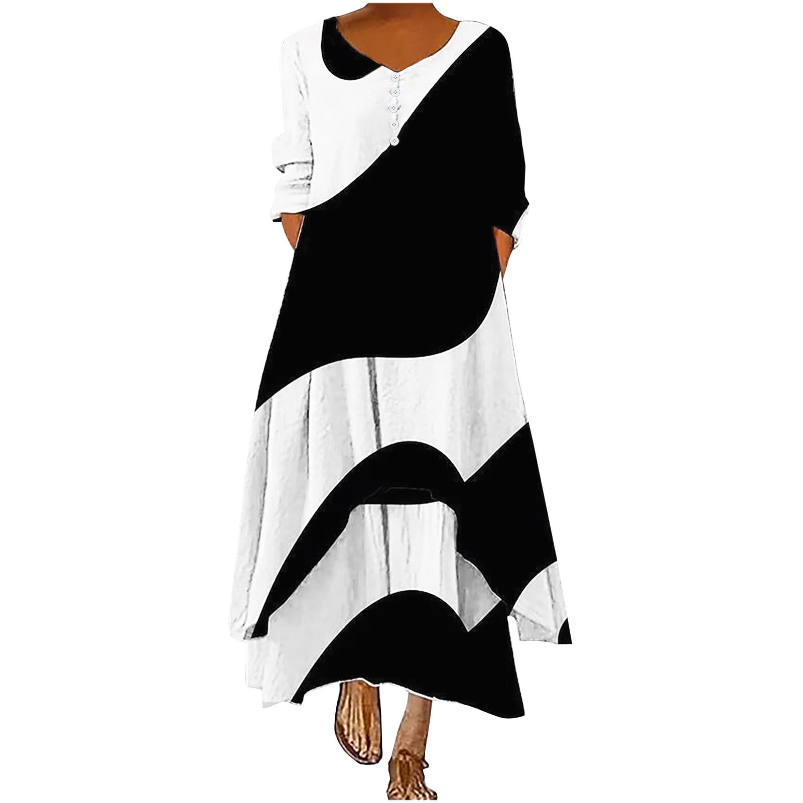 Strapless Pocket Long Dress