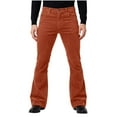 thumbnail image 1 of IROINNID Men Corduroy Vintage Wide Leg Flare Pants Button Fly Retro Bell Bottom Trousers, 1 of 6