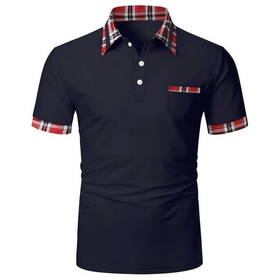 IROINNID Men'S T-Shirts Big and Tall T Shirts for Men, Lightweight Thin Basic Casual V-Neck Lapel Comfortable Slim Tops
