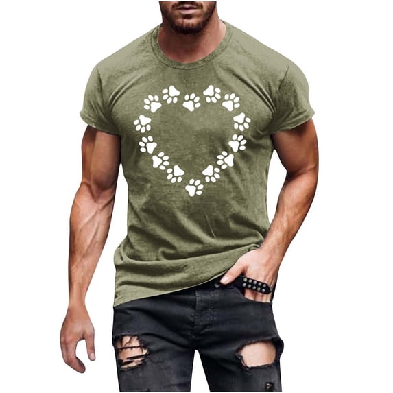 IROINNID Men'S T-Shirts Big and Tall T Shirts for Men, Lightweight Thin Basic Round Neck Casual Letter Print for Men