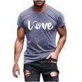 thumbnail image 1 of IROINNID Men'S T-Shirts Big and Tall T Shirts for Men, Lightweight Thin Basic Round Neck Casual Letter Printed for Men, 1 of 5