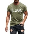 thumbnail image 1 of IROINNID Men'S T-Shirts Big and Tall T Shirts for Men, Lightweight Thin Basic Round Neck Casual Letter Printed for Men, 1 of 5