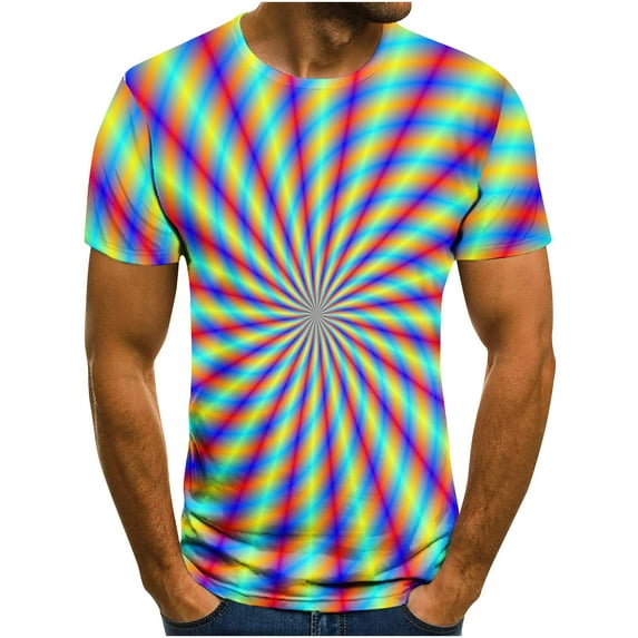 IROINNID Men'S T-Shirts Big and Tall T Shirts for Men, Lightweight Thin Basic Round Neck Printed for Men