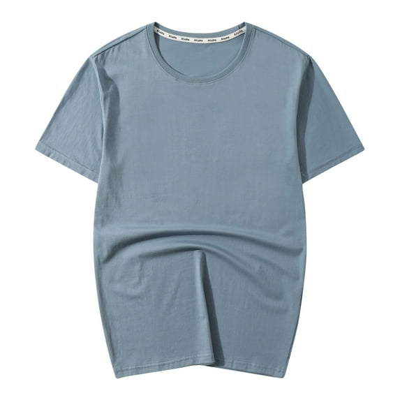 IROINNID Men'S T-Shirts Big and Tall T Shirts for Men,Lightweight Thin Basic Round Neck Summer Plaid Comfortable Casual Tops