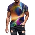 thumbnail image 1 of IROINNID Men'S T-Shirts Big and Tall T Shirts for Men, Lightweight Thin Basic Round Neck Tie-dye Printed for Men, 1 of 5