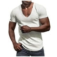 thumbnail image 1 of IROINNID Men'S T-Shirts Big and Tall T Shirts for Men, Lightweight Thin Basic V-Neck Lapel Pullover Plain T Shirts for Men, 1 of 5