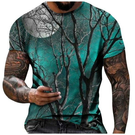 IROINNID Men'S T-Shirts Big and Tall T Shirts for Men, Thin Lightweight Basic Round Neck Casual Printed Summer T Shirts for Men