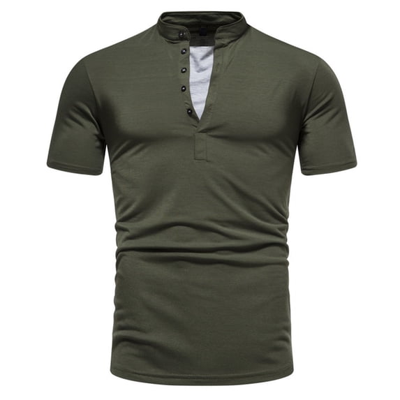 IROINNID Men'S T-Shirts Big and Tall T Shirts for Men, Thin Lightweight Basic V-Neck Botton Casual Summer Pullover Clothes for Men