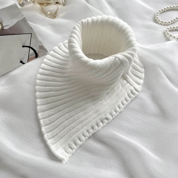 IROINNID Men and Women Scarf Winter Warm Scarves Wrap Knitted Soft Collar Circle Shawl Casual Soild Color Scarf