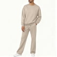 thumbnail image 1 of IROINNID Men's 2 Piece Crewneck Sweatshirt and Wide Leg Sweatpants Set with Drawstring Waist and Side Pockets for Casual Lounge Wear, 1 of 9
