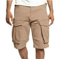 thumbnail image 1 of IROINNID Cargo Shorts for Men Pure Color Outdoors Pocket Beach Work Trouser Cargo Shorts Pant,Khaki, 1 of 6