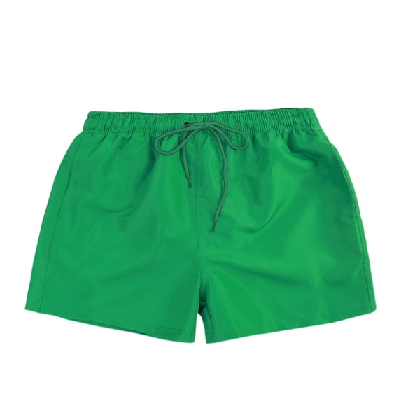 IROINNID Men's Athletic Summer Trunks Soild Quick Dry Beach Shorts with Pockets and Mesh Lining