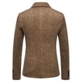 thumbnail image 1 of IROINNID Men's Blazer V-Neck Notch Lapel Long Sleeve Solid Color Casual One-button Suit Ethnic Style Suit Male Best Dress, 1 of 8