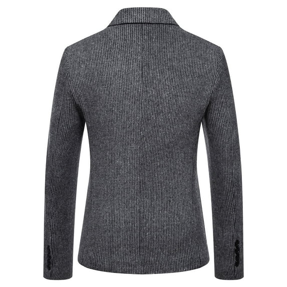 IROINNID Men's Blazer V-Neck Notch Lapel Long Sleeve Solid Color Casual One-button Suit Ethnic Style Suit Male Best Dress