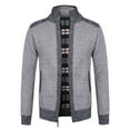 thumbnail image 1 of IROINNID Men's Cardigan Zip Up Long Sleeve Solid Color Leisure Fleece Sweater Knitwear Autumn And Winter Thicken Warmth Jacket, 1 of 6