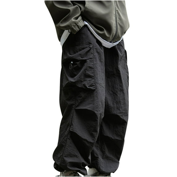 IROINNID Men's Cargo Pants Premium Fit Expandable Waist Flat Front with Loose Pant (Regular and Big & Tall Sizes)
