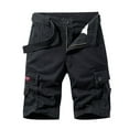 thumbnail image 1 of IROINNID Men's Casual Cargo Belt Solid Multi- Pocket Leisure Shorts, 1 of 4