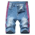 thumbnail image 1 of IROINNID Men's Casual Destroyed Jeans Elastic Comfy Denim Shorts, 1 of 8