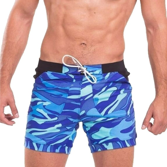 IROINNID Men's Casual Drawstring Quick Dry Camouflage Sports Shorts With Pocket