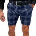thumbnail image 1 of IROINNID Men's Casual Plaid Flat-Front Shorts With Pocket, 1 of 4
