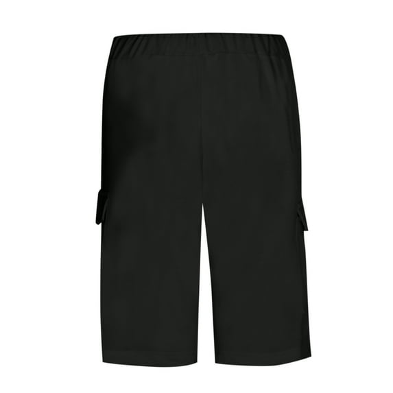 IROINNID Men's Casual Pleated Solid Color Fitness Sports Comfy Bermuda Shorts