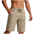 thumbnail image 1 of IROINNID Men's Casual Solid Color Summer Elastic Waist Loose Comfy Shorts Lightweight Breathable Pocket Shorts, 1 of 7