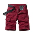 thumbnail image 1 of IROINNID Men's Casual Stripe Workout Cargo Performance Flat-Front Shorts, 1 of 3