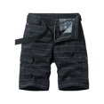 thumbnail image 1 of IROINNID Men's Casual Stripe Workout Cargo Performance Flat-Front Shorts, 1 of 3