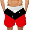 thumbnail image 1 of IROINNID Men's Casual Summer Elastic Waist Printed KK Beach Shorts, 1 of 4