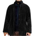 thumbnail image 1 of IROINNID Men's Corduroy Long Sleeve Solid Color Loose Autumn And Winter Jacket Brown Trend Jacket Top, 1 of 9