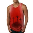 thumbnail image 1 of IROINNID Men's Cotton Sleeveless T Shirts Tank Tops, Muscle Printed Bodybuilding Breathable & Moisture Wicking with Odor Control, 1 of 4