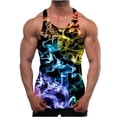 thumbnail image 1 of IROINNID Men's Cotton Sleeveless T Shirts Tank Tops, Outfits Tie-dye Muscle Breathable & Moisture Wicking with Odor Control, 1 of 5
