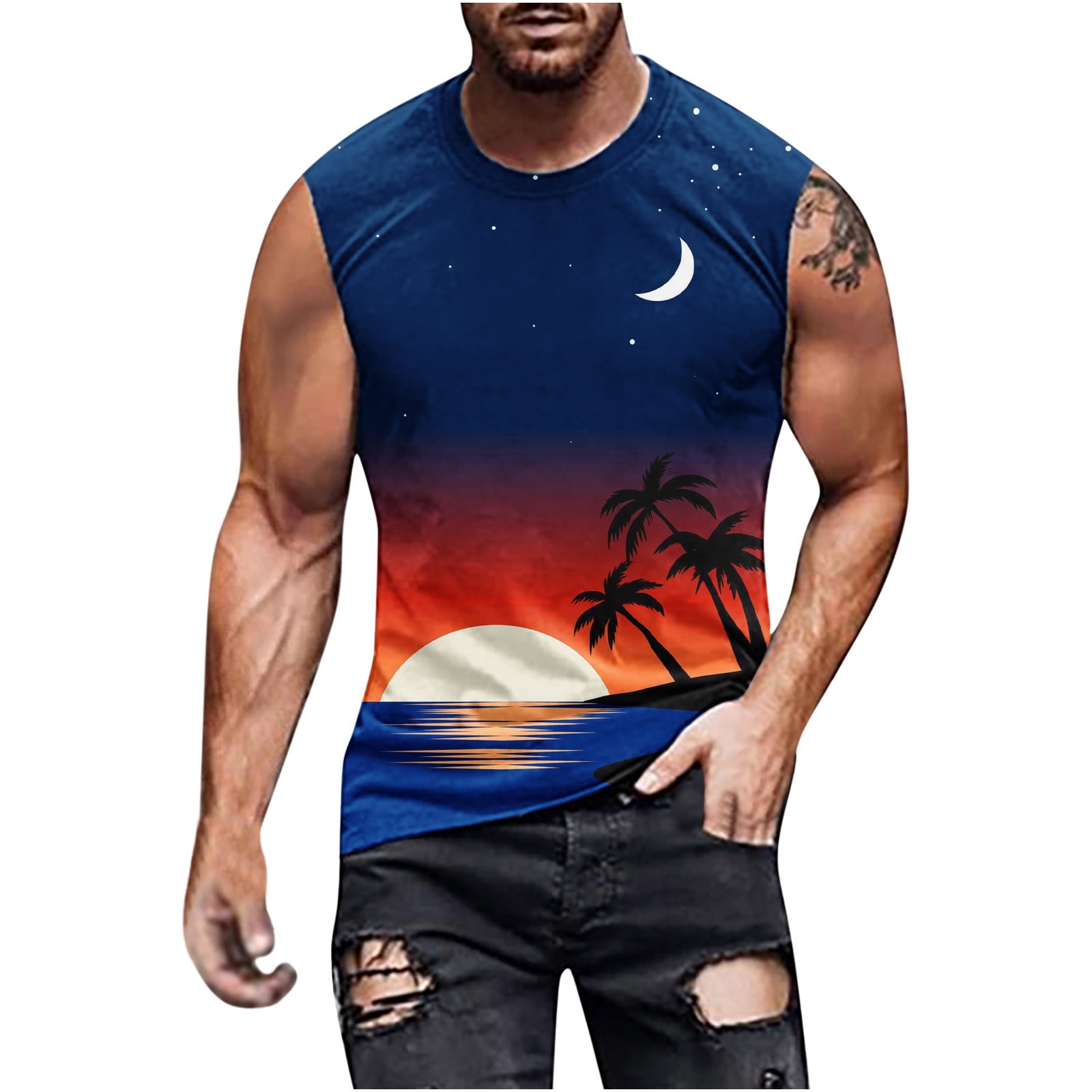 IROINNID Men's Cotton Sleeveless T Shirts Tank Tops, Summer Outfits ...