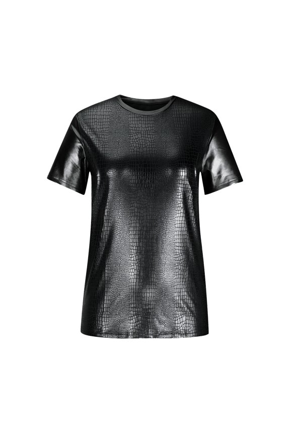 Men's Easter Printed Short Sleeve Casual Blouse With Pocket